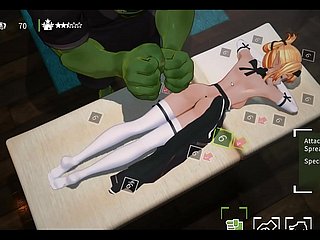 ORC -Massage [3D Hentai -Spiel] EP.1 Oiled Knead auf versauten Elfen