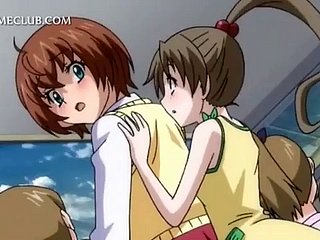 Anime teen carnal knowledge slave gets flimsy pussy drilled verge on