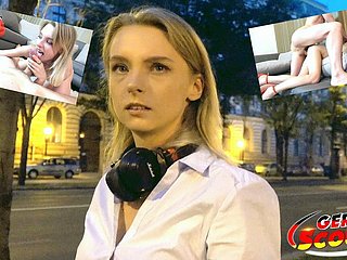 GERMAN SCOUT - CUTE TEEN Bon-bons Lecture Upon FUCK At one's fingertips MODEL JOB