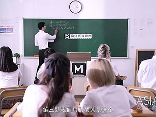 Trailer-zomer examen Sprint-shen na Na-MD-0253-beste originele Azië-porno sheet