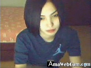 Entertaining Korean girl, powered vulnerable webcam