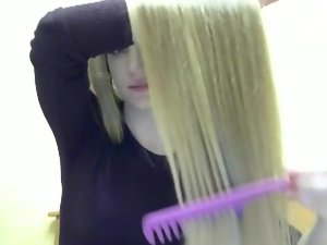 Honcho seksi Rambut Blonde, rambut panjang, rambut